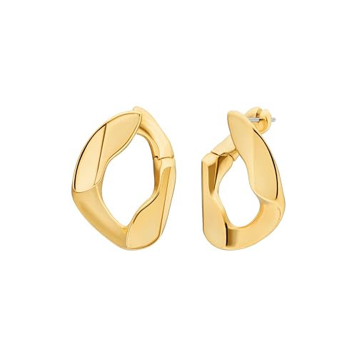 Michael Kors Stainless Steel MK Logo Hoop Earrings for Women