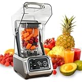 GreenTrend 2200W Commercial Blender with Soundproof Enclosure | 80oz BPA-Free Jar | Self-Cleaning & Ice Crush Pro | Quiet Smoothie & Shake Maker for Restaurants, Kitchens, Cafes, Smoothie Bars