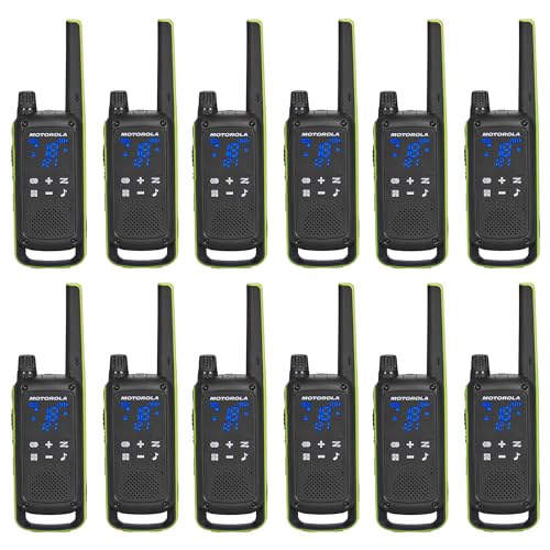 Motorola Solutions T803 Two-Way Radio 35 mi. Bluetooth w/Charging Dock 2-Pack (Lime Green)