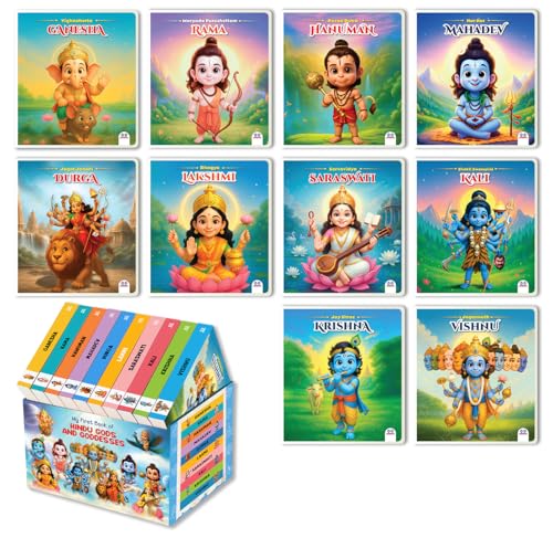 Mythology Board Books for Kids | My First Library of Hindu Gods and Goddesses [10 Books] | Best Selling Tales from Indian Mythology - Ramayan, Mahabharata, Bhagavad Gita, Krishna, Hanuman, Ganesha