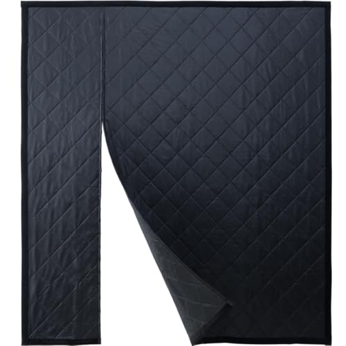 Reversible Wide Magnetic Thermal Insulated Door Curtain for Winter,Thicken Polyester Fiberfill & Heavy Duty Oxford Cloth,Temporary Window Insulation Cover Curtain for French Sliding Door