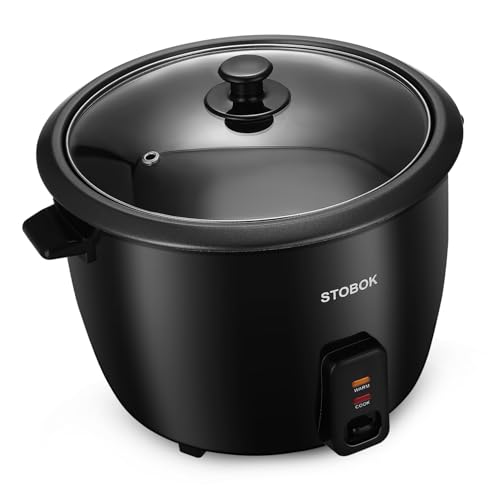 Lurrose Electric Rice Cooker with Clear Lid Portable Household Stew Pot for Rice Porridge Soup and Steamer US Plug Small Appliance for Easy One-button Cooking
