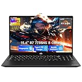 NIMO 15.6" IPS FHD-Gaming-Laptop, AMD 8 Cores Ryzen 7 7735HS 64GB DDR5 RAM 1TB SSD (Beats i7-12650H) Computer with Radeon 680M 100W Type-C Charger Backlit Keyboard Fingerprint, for Gaming Business