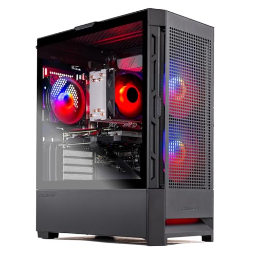 Skytech Gaming Blaze4 Mini Gaming PC, AMD Ryzen 5 9600X 3.9GHz, AMD RX 9060XT 8GB, 1TB Gen4 NVMe SSD, 16GB DDR5 RAM 6000, 650W Gold PSU, Wi-Fi, Win 11, Desktop