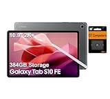 Samsung Galaxy Tab S10 FE AI Android Tablet (10.9" 2K+ 90Hz Touchscreen, 8-Core, 8GB RAM, 384GB Storage (128GB+256GB SD Card)), S Pen, 20-Hr Long Battery Life, 13MP+12MP Cameras, Ultra Light, SM-X520