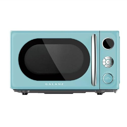 Vintage Retro Microwave Oven 0.7 cu ft, 700W Compact Blue Countertop Kitchen Appliance, Perfect for Small Spaces, Stylish Design, OEM Genuine Parts