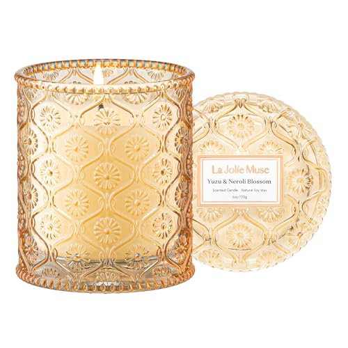 LA JOLIE MUSE Scented Candle | 6 oz Natural Soy Wax | 40 Hours Clean Burn | Gift-Ready for Hosts & Gatherings | Elegant Home Decor
