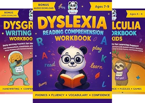 Essential Workbooks for Dyslexia, Dysgraphia & Dyscalculia