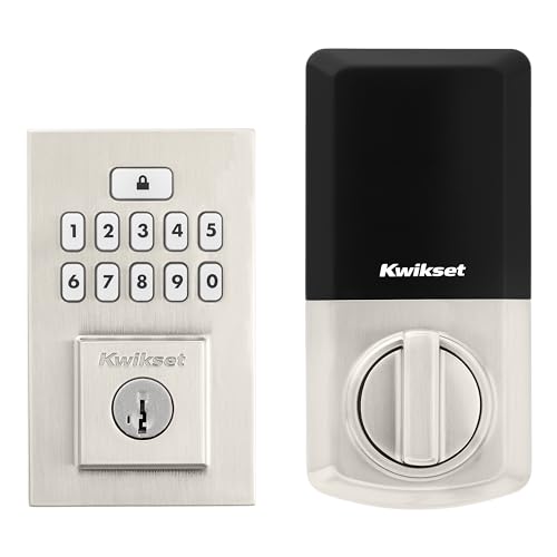 Kwikset SmartCode 260 Keyless Entry Electronic Keypad Deadbolt Door Lock with Auto-Lock, Custom User Codes, Advanced Security in Matte Black Contemporary