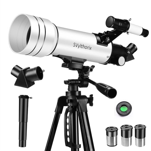 SVylthorix Beginner-Friendly Astronomical Telescope F70400M - Easy to Use HD Starter Scope for Stargazing & Moon Viewing, Includes Portable Carrying Bag