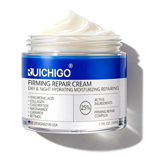 Face & Neck Firming Cream - Ceramide Moisturizer for Women - Anti Aging Formula for Tightening and Lifting with Retinol,Collagen,Hyaluronic Acid - Day & Night Cream for Sensitive & Mature Skin, 1.7 OZ