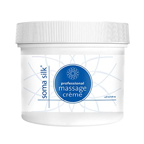 Soma Silk Professional Massage Cream - Smooth & Silky Massage Creme for Massage Therapy - Calendula & Jojoba Oils - Long Lasting Glide - Washes Clean from Linens - Spa & Therapist Supplies