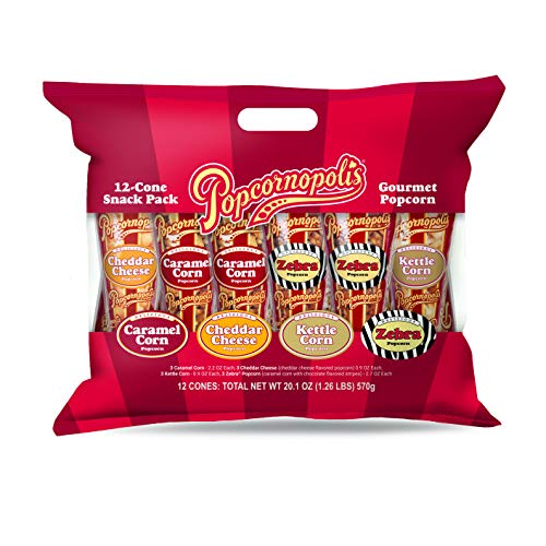 Popcornopolis Gourmet Popcorn Cone Variety Pack 12 & 40PK Variation Parent