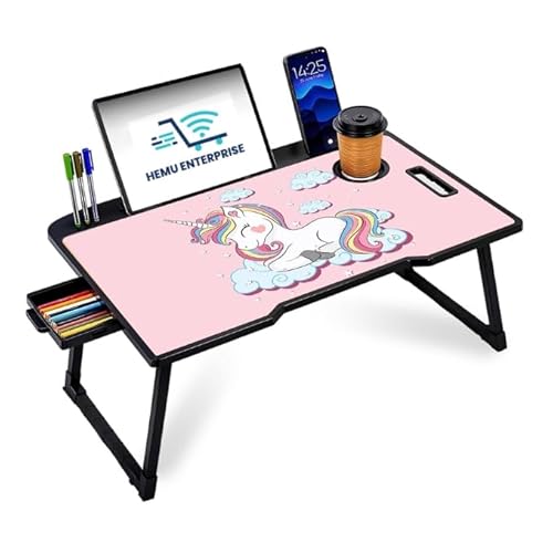 Etekcity Study Table Bed Table Premium Laptop Table/Foldable and Portable Wooden/Writing Desk for Office/Home/School (COTTED Barb 1)
