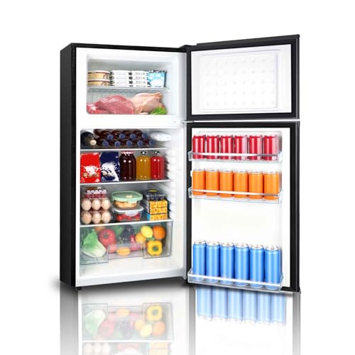 HAILANG 7.0 Cu.Ft Refrigerator with Freezer, 2 Door Apartment Size Fridge with Bottom Freezer, Large Capacity, Refrigerator for Apartment, Kitchen