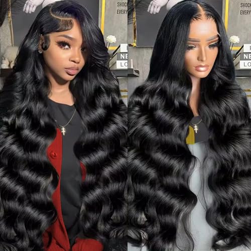 ONIVAN 13x6 Body Wave Lace Front Wigs Human Hair Wig 15A Raw 250 Density Indian HD Lace Frontal Human Hair Wigs for Women (30 Inch)