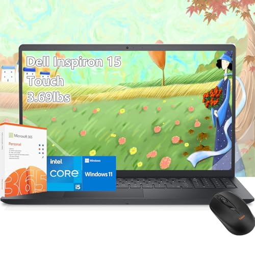 Dell inspiron 15 Touchscreen Laptop -Intel Core i5-1334U -15inch FHD Touch -Office 365-16GB RAM -1TB SSD -Windows 11 -Laptop Computadora- Work Business College Student - 3.6lbs Light