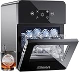 Silonn 2.4″ Sphere Ice Maker, Clear Ice Ball Maker with Slow-Melting, 3 pcs in 40 Mins, 100 pcs/Day, Crystal Sphere & Rapid Sphere Technology, Self-Cleaning Ice Maker Countertop Ideal for Whiskey