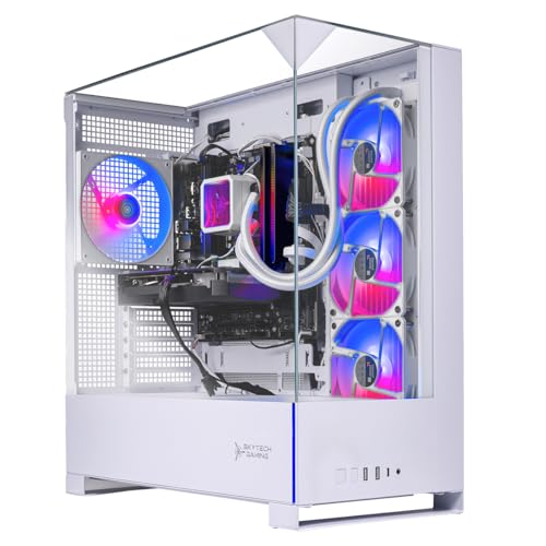 Skytech Gaming Archangel 5 Gaming PC, AMD Ryzen 7 9700X 3.8GHz, NVIDIA RTX 5070 12GB, 1TB Gen4 NVMe SSD, 32GB DDR5 RAM 6000, 750W Gold PSU, 360 ARGB AIO, Wi-Fi, Win 11, Desktop