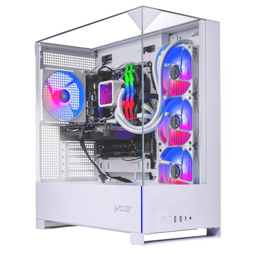 Skytech Gaming Archangel 5 Gaming PC, AMD Ryzen 7 9700X 3.8GHz, AMD RX 9070 16GB VRAM, 1TB Gen4 NVMe SSD, 32GB DDR5 RAM 6000, 750W Gold PSU, 360 ARGB AIO, Wi-Fi, Win 11, Desktop