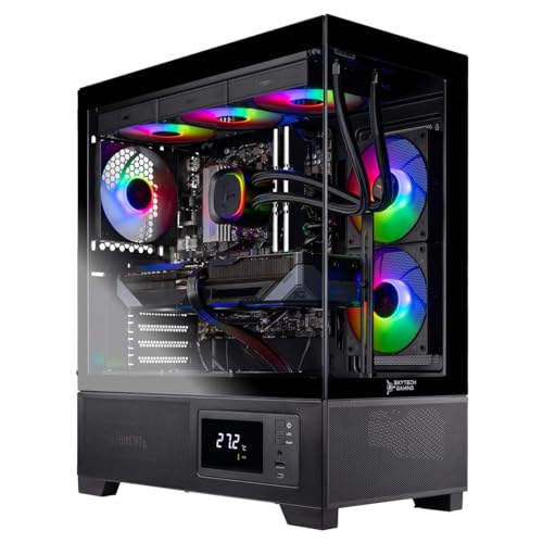 Skytech Gaming Azure 3 Plus Gaming PC, AMD Ryzen 7 7700X 4.5GHz, NVIDIA RTX 5070 12GB, 1TB Gen4 NVMe SSD, 32GB DDR5 RAM 5600, 850W Gold ATX 3 PSU, 360 ARGB AIO, Wi-Fi, Win 11, Desktop