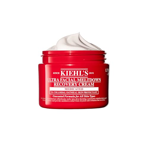 Kiehl's Ultra Facial Recovery Barrier Cream, Lightweight Moisturizing Face Cream, Provides Moisture Boost, Lotion Repairs and Restores Skin Barrier, Suitable for Dry and Sensitive Skin - 1.7 Fl Oz