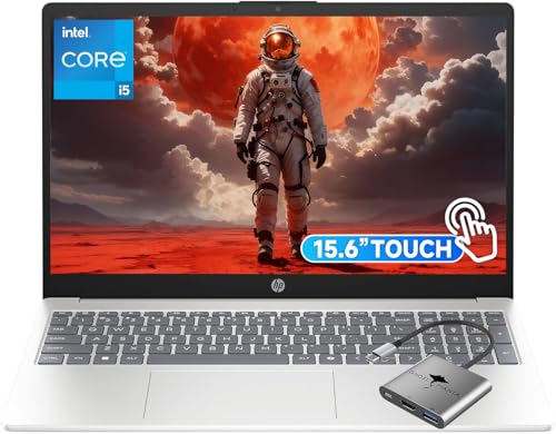 HP Touchscreen Laptop for Business & Study, 15.6" FHD Intel Core i5-1334U(Up to 4.6GHz) 64GB RAM 2TB SSD, WiFi6 Anti-Glare Windows AI Microsoft Copilot w/GM Accessory Win 11