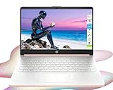 HP 14 inch HD Laptop, Intel Dual Core CPU, 8GB RAM, 64GB eMMC, Lightweight & 12H Battery, Sleek Design with Multiple Ports, Webcam/Mic for Business/Students/Tourists, Microsoft 365 Included, LE Bundle