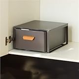 MeQibin Steel Microwave Stand with Pull-Out Drawers, Microwave Oven Bottom Rack, Kitchen Countertop Organizer Appliance Stand, for Microwaves, Coffee Machine(Black,Small)