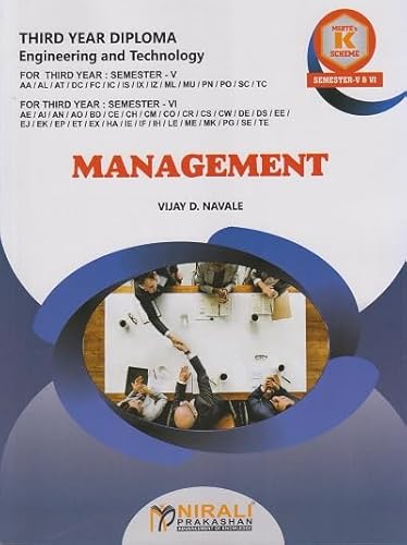 MANAGEMENT for MSBTE's 'K' scheme Third Year Diploma Semester 5 and 6 | Nirali Prakashan