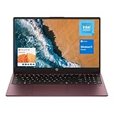 HP 15.6" Portable Laptop (Include 1 Year Microsoft 365), HD Display, Intel Quad-Core N200 Processor, 16GB RAM, 128GB Storage, Wi-Fi 6, Webcam, HDMI, Numeric Keypad, Windows 11 Home, Glimmer Garnet