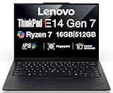 Lenovo ThinkPad E14 Gen 7 AI Business Laptop 14" FHD+ Display (AMD Ryzen 7 250 (Beat Ryzen 5 7535U), 16GB DDR5, 512GB SSD, Copilot, Backlit, Fingerprint, 5M RGB Webcam, Thunderbolt 4, Win11Pro), 2026