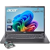acer Aspire 14 Laptop, 14" WUXGA (1920 x 1200) Display, Intel Ultra 5-226V, AI Copilot+PC, 16GB LPDDR5X RAM, 1TB SSD, Windows 11 Home, ‎Gray, TWE Wireless Earbuds