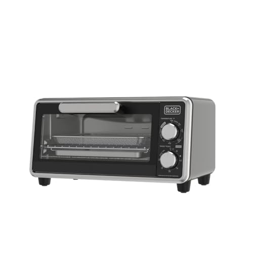 Decker Crisp N Bake PRO 4-Slice Air Fryer Toaster Oven Combo Compact Countertop Air Fryer Toaster Oven for Snacks Small Meals Reheat Fits 9 Inch Pizza Kitchen Appliances