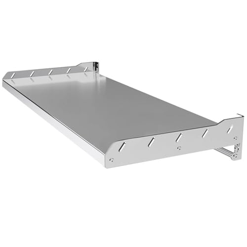 Wall-Mounted Stainless Steel Microwave Shelf – Space-Saving Kitchen nizer with Pot and Pan Holders – Versatile Metal Rack for Ovens and Small Appliances