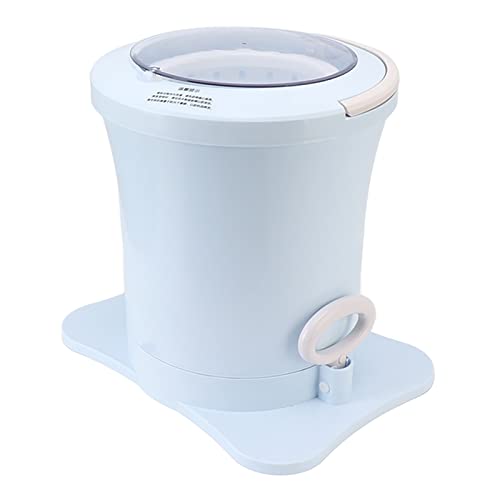 Rengue Manual Dewatering Machine, Dehydrator, 2500RPM, ABS Material, for Dormitory and Small Loads, 4000g Manual Dewatering Machine, Hand Pull Clothes Nan Household Appliances (Blue)