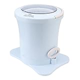 Rengue Manual Dewatering Machine, Dehydrator, 2500RPM, ABS Material, for Dormitory and Small Loads, 4000g Manual Dewatering Machine, Hand Pull Clothes Nan Household Appliances (Blue)