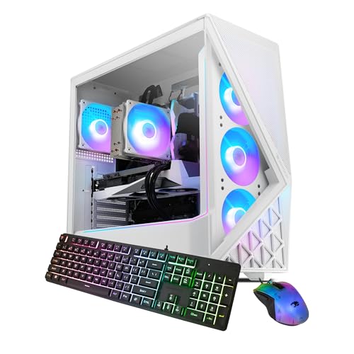 iBUYPOWER Slate Gaming PC Desktop Computer AMD Ryzen 5 8400F CPU, NVIDIA GeForce RTX 5060 8GB GPU, 16GB DDR5 RGB 5200MHz RAM, 1TB NVMe SSD, Windows 11 Home, Gamer Keyboard and Mouse - SWA5N5601