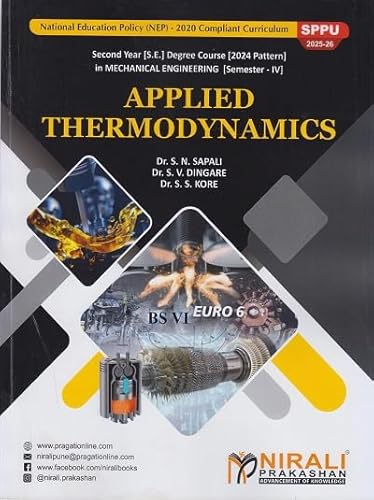 APPLIED THERMODYNAMICS for SPPU Second Year [SE] Degree in Mechanical Engineering Semester 4 | Nirali Prakashan