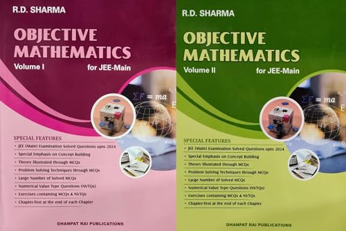 R.D. Sharma Objective Mathematics For Jee-Main Volume (1 & 2) Special Features Jee (Main) Examination Solved Questions Upto 2024 Revised Edition