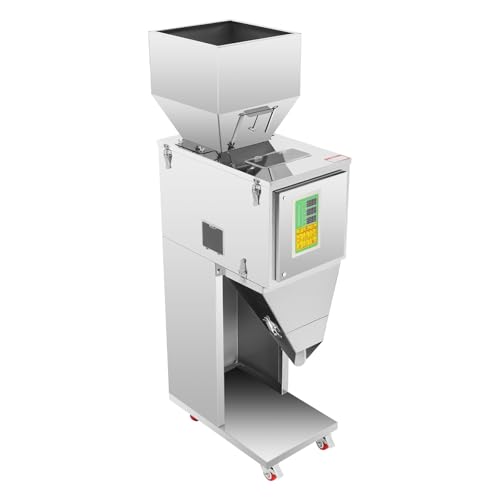 sjcdicnj Automatic Particle Filling Machine Auto Packing&Filling Machine 10-999G 200W Weighing Filling Machine with Adjustable Filling Range 12-15bags/min with Foot Pedal for Grains Seeds Fertilizers