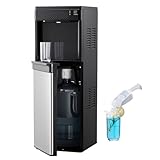 VEVOR Water Dispenser with Ice Maker, 3-in-1 Floor-Standing Water Dispenser, 33 LBS/24H, 9 Cubes/7 Min Fast Ice Making with 1.3 LBS Storage, Bullet Ice-Cubes & Cold-Water, for Home, Kitchen, Party