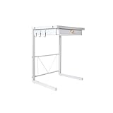 Kitchen Counter Shelf, Small Appliances and Air Fryer Storage Racks Microwave Oven Kitchen Counter Layered Drawer Toaster Shelf(White)