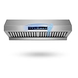 TAZPI 30 Inch Range Hood 1200 CFM, 4-Speed Smart Kitchen Range Hood 30 Inch with Touch Control, Supports Only Duct Installation