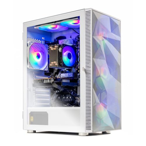 Skytech Gaming Storm Gaming PC, AMD Ryzen 7 5700 3.7GHz, AMD RX 9060XT 8GB VRAM, 1TB NVMe SSD, 16GB DDR4 RAM 3200, 650W Gold PSU, Wi-Fi, Win 11, Desktop