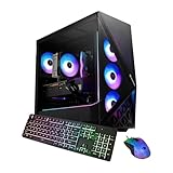iBUYPOWER Slate Gaming PC Desktop Computer AMD Ryzen 7 9700F CPU, AMD Radeon RX 9060 8GB GPU, 16GB DDR5 RGB 5200MHz RAM, 1TB NVMe SSD, Windows 11 Home, Gamer Keyboard and Mouse - SBA7R9601