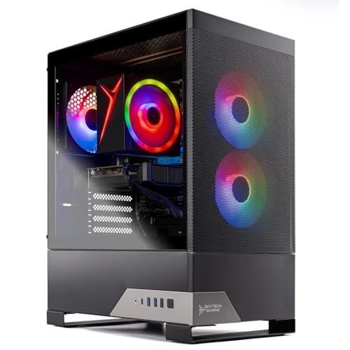 Skytech Gaming Nebula 2 Gaming PC, Intel i5 14400F 2.5GHz, NVIDIA RTX 3050 6GB VRAM, 1TB NVMe SSD, 16GB DDR5 RAM 6000, 650W Gold PSU, WI-FI 5, Windows 11, Desktop