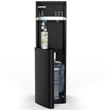 ICEVOKE 4-in-1 Self-Cleaning Water Dispenser with Ice Maker, Bottom Loading Hot & Cold Water Cooler for 5 Gallon Bottle - 22lbs/Day Ice Making - Child Safety Lock & Nightlight - for Home, Office