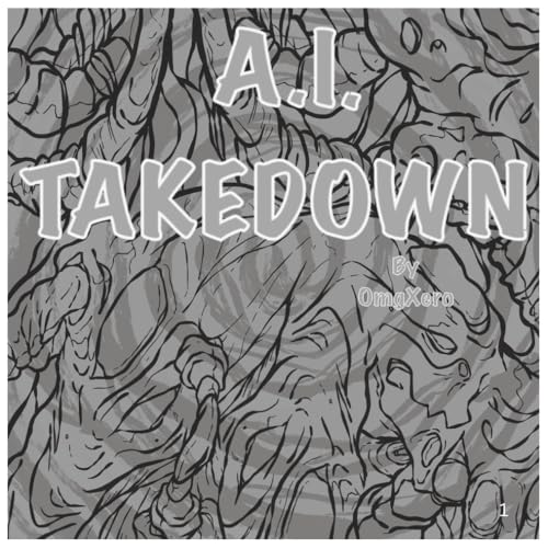 OmgXero Presents: A.I. Takedown, The Coloring Book: A collection of scary and twisted art drawings against Artificial Intelligence, Unleash the nightmare. Finish the corruption.