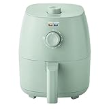 2.2 Quart Compact Air Fryer, Adjustable Temperature and Timer Dial Control, Nonstick Basket, 1500W Countertop Cooker for Crispy Meals, Small Kitchen Appliance (Sage Green)